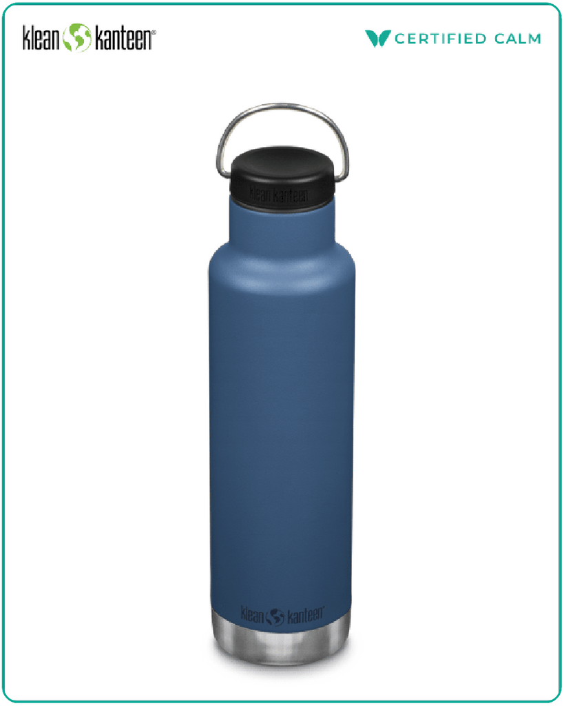 Klean Kanteen 20oz Insulated Classic w/ Loop Cap Real Teal Certified Calm