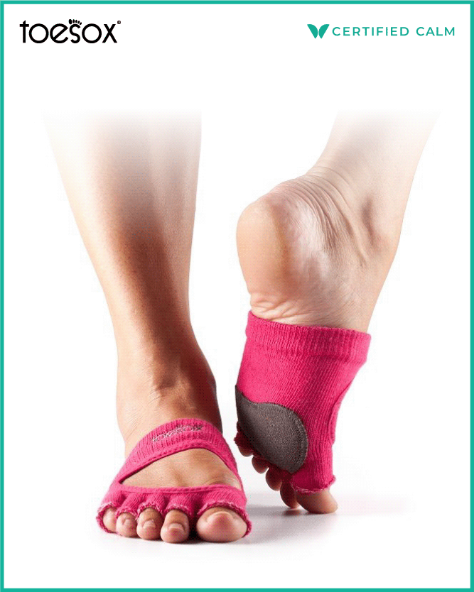 Toesox Dance Socks Releve Half Toe Fuschia – Certified Calm