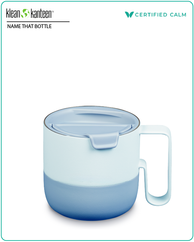 Name that Bottle: Rise Mug with Flip Lid (14oz, Ice Blue)