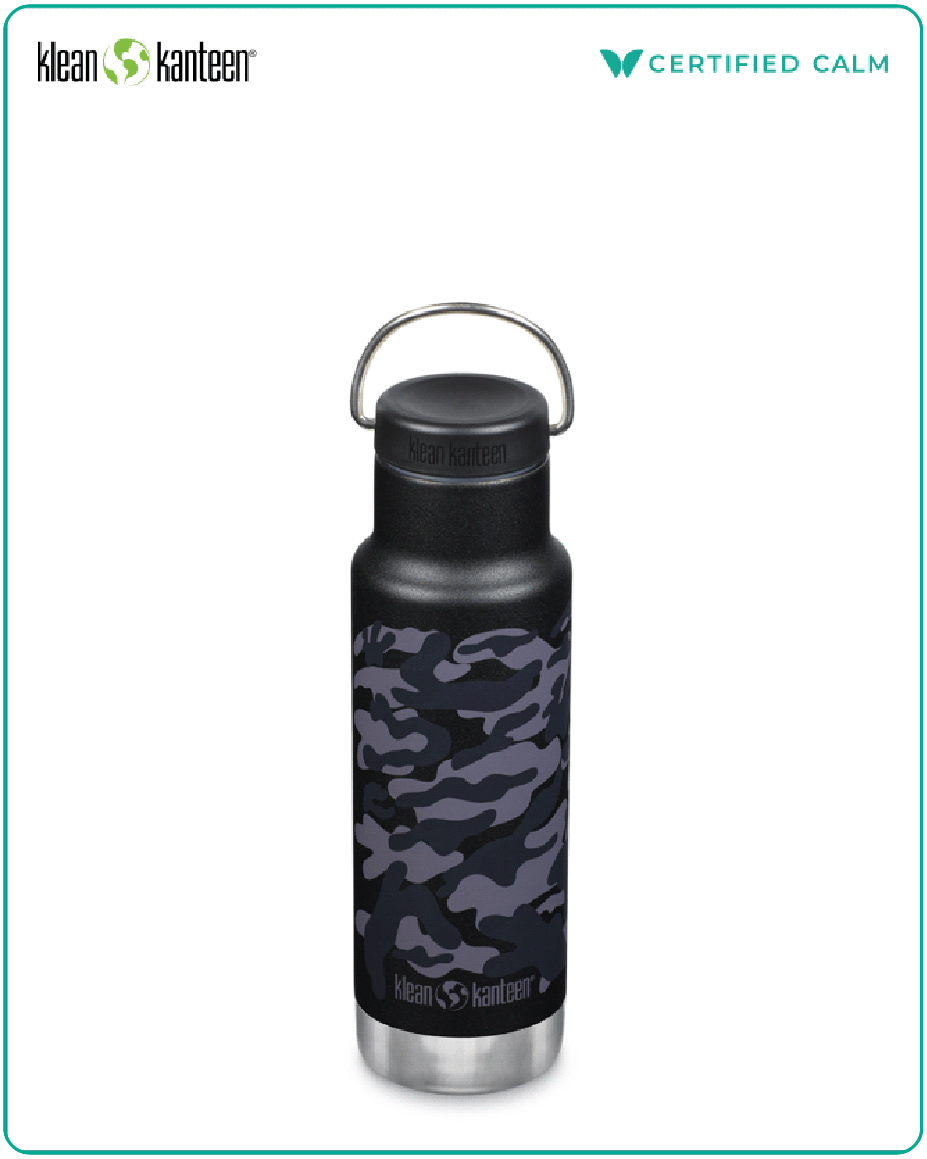 Klean Kanteen 12oz Insulated Classic Bottle w/ Bamboo Cap Holly 1010927