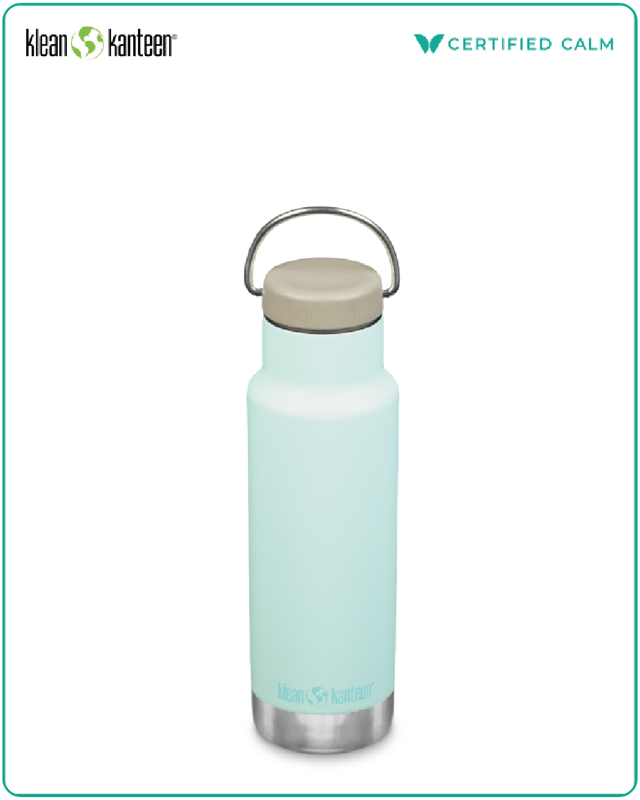 Klean Kanteen Blue Tint TKWide with Twist Cap - 12 oz